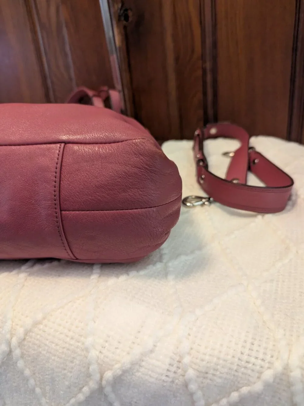 Coach Ashley F15513 Shoulder Bag – Dark Rose Pink